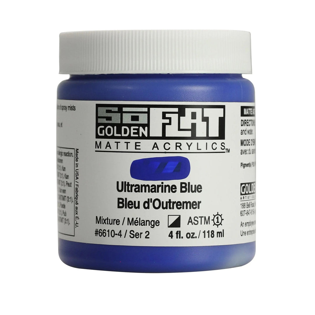 Golden SoFlat Acrylfarbe Ultramarinblau 118 ml - Kidis Art