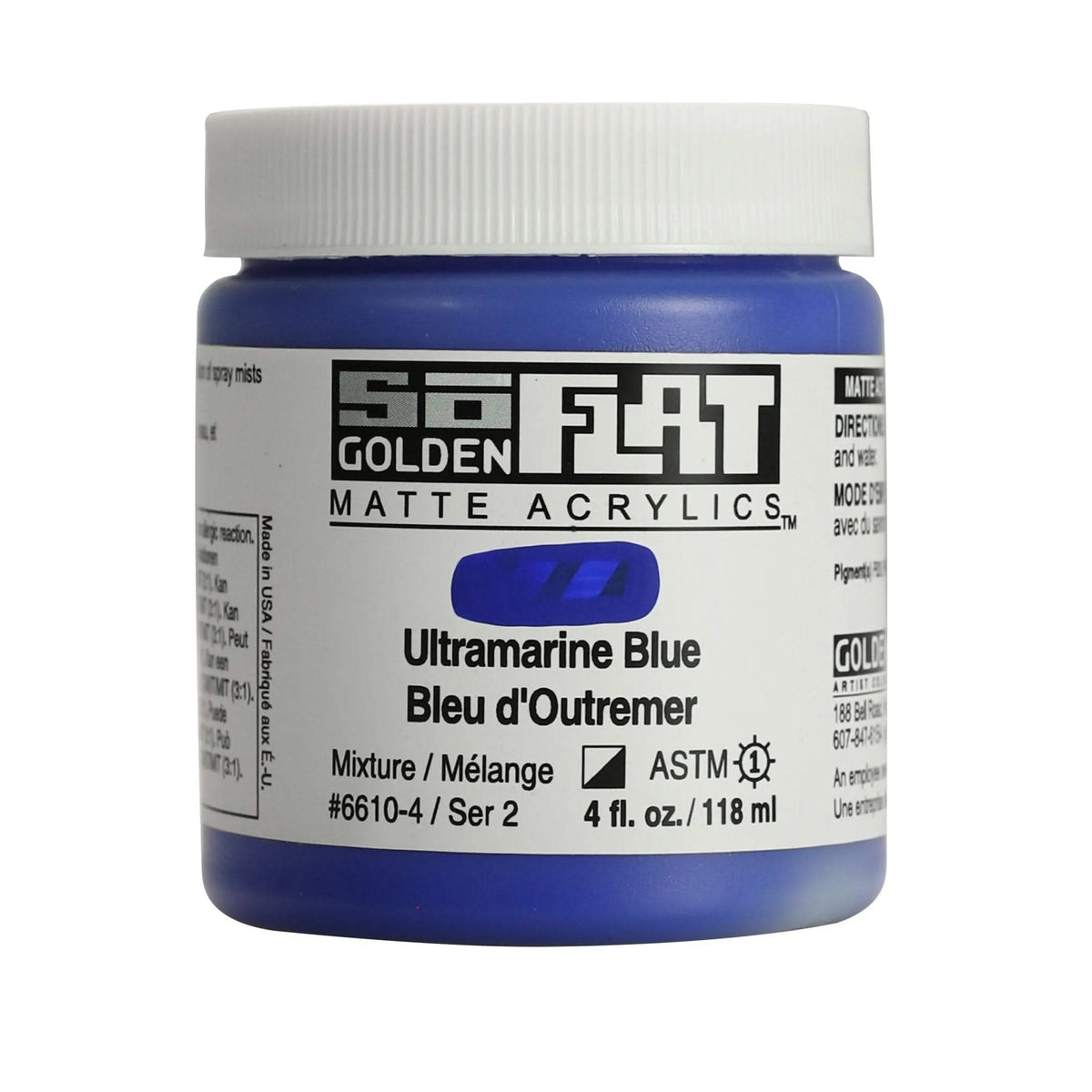Golden SoFlat Acrylfarbe Ultramarinblau 118 ml - Kidis Art