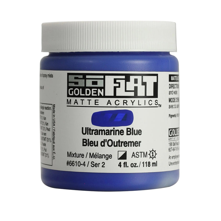 Golden SoFlat Acrylfarbe Ultramarinblau 118 ml - Kidis Art