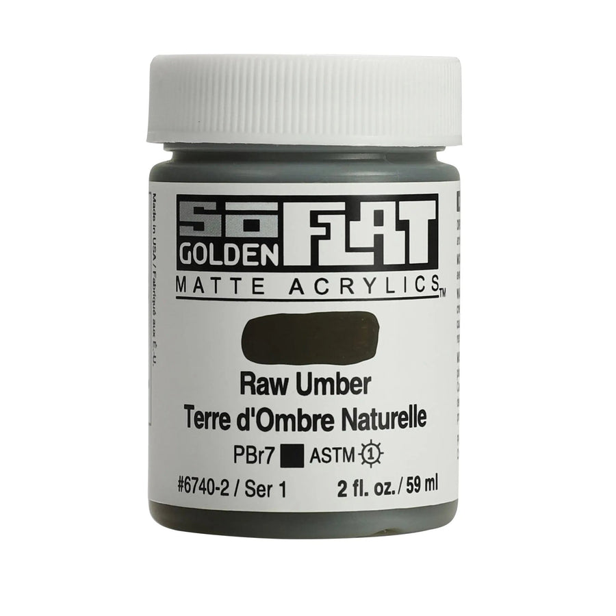 Golden SoFlat Acrylfarbe Umbra Natur 2 Oz. /59 ml - Kidis Art