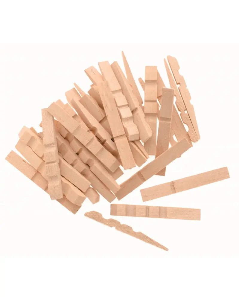 Halb-Wäscheklammern Holz 72mm 100 Stk - Kidis Art