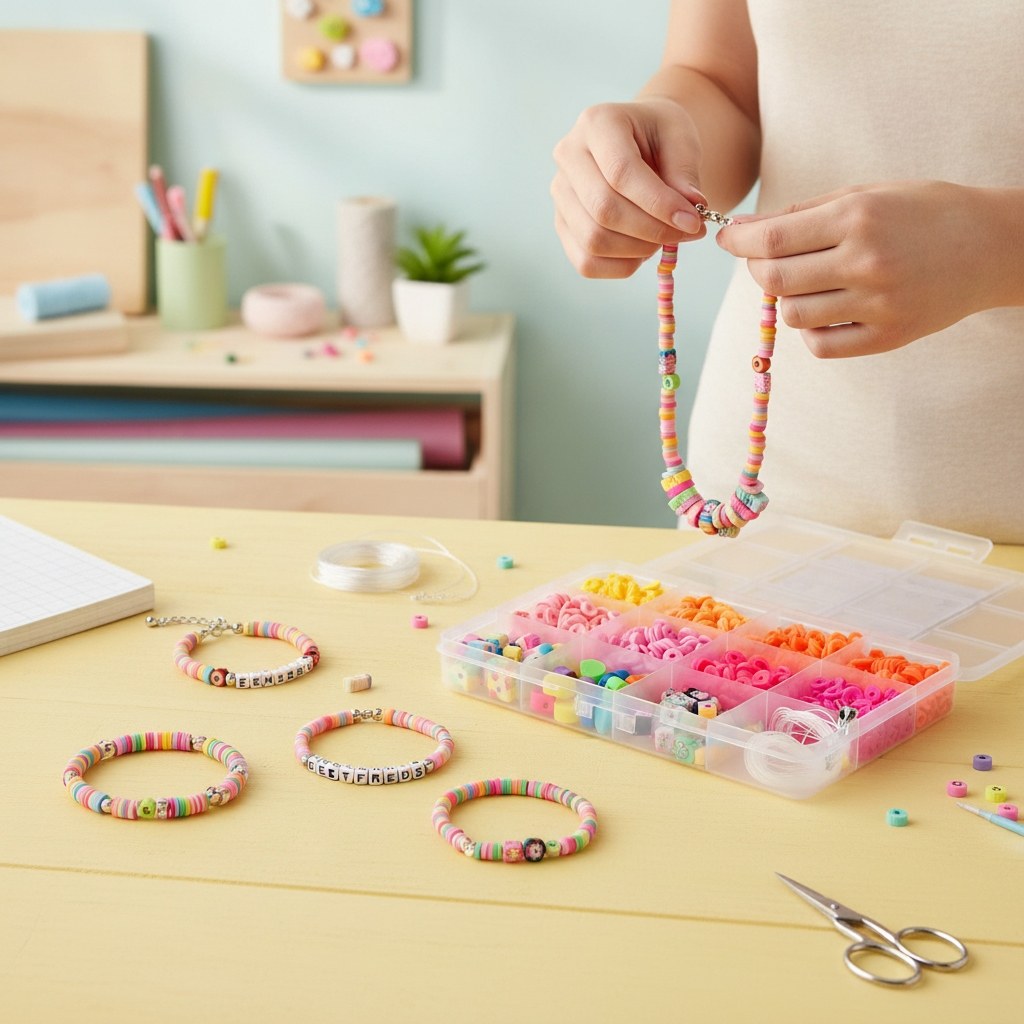 Heishi-Perlen-Set Girlie 750St./pcs - Kidis Art