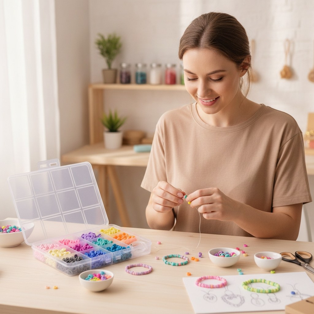 Heishi-Perlen-Set pastell ca.1.000St./pcs - Kidis Art