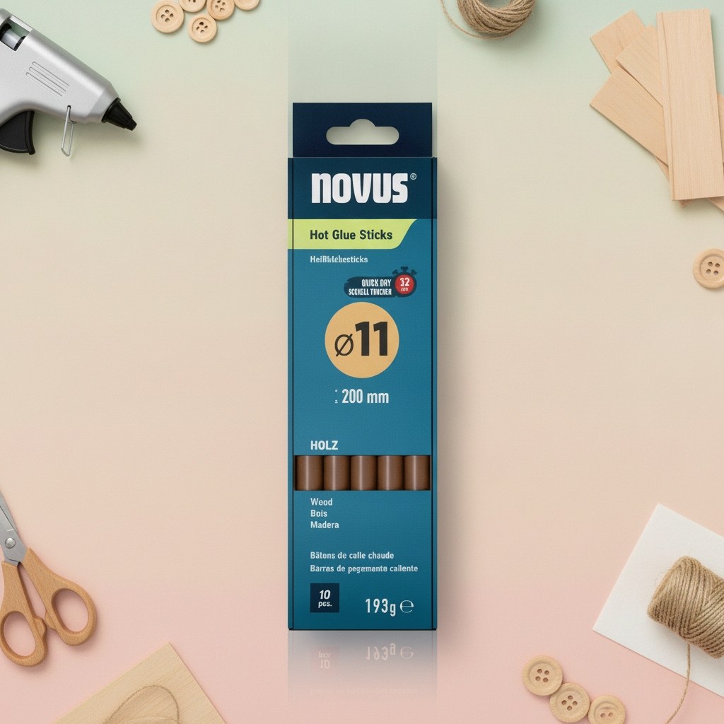 Heißklebesticks für Holz 11 mm, 10 Stück per Pack - Kidis Art