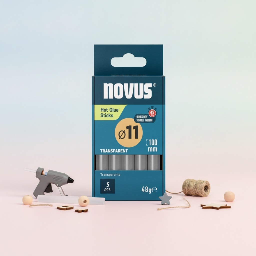 Heißklebesticks transparent 11 mm, 10 Stück per Pack - Kidis Art