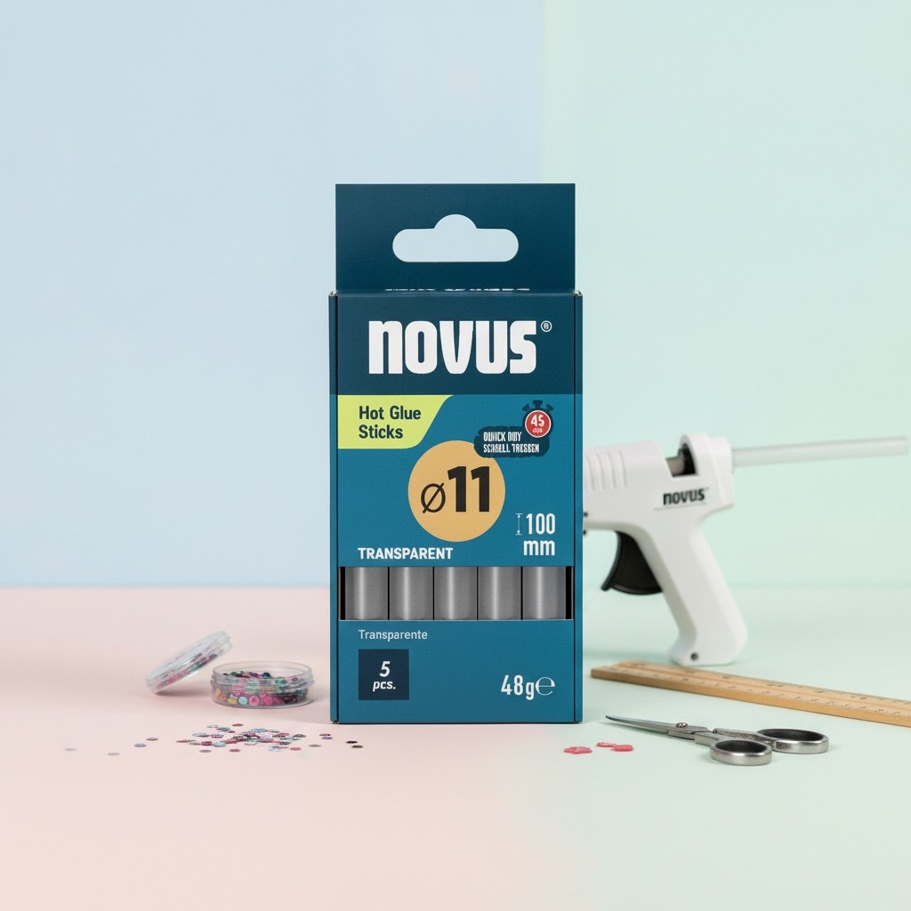 Heißklebesticks transparent 11 mm, 40 Stück per Pack - Kidis Art
