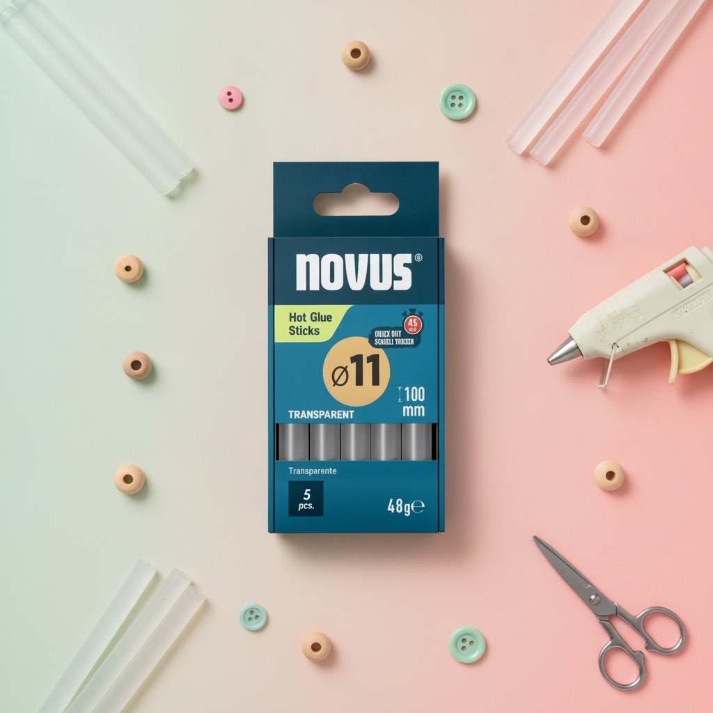 Heißklebesticks transparent 11 mm, 5 Stück per Pack - Kidis Art