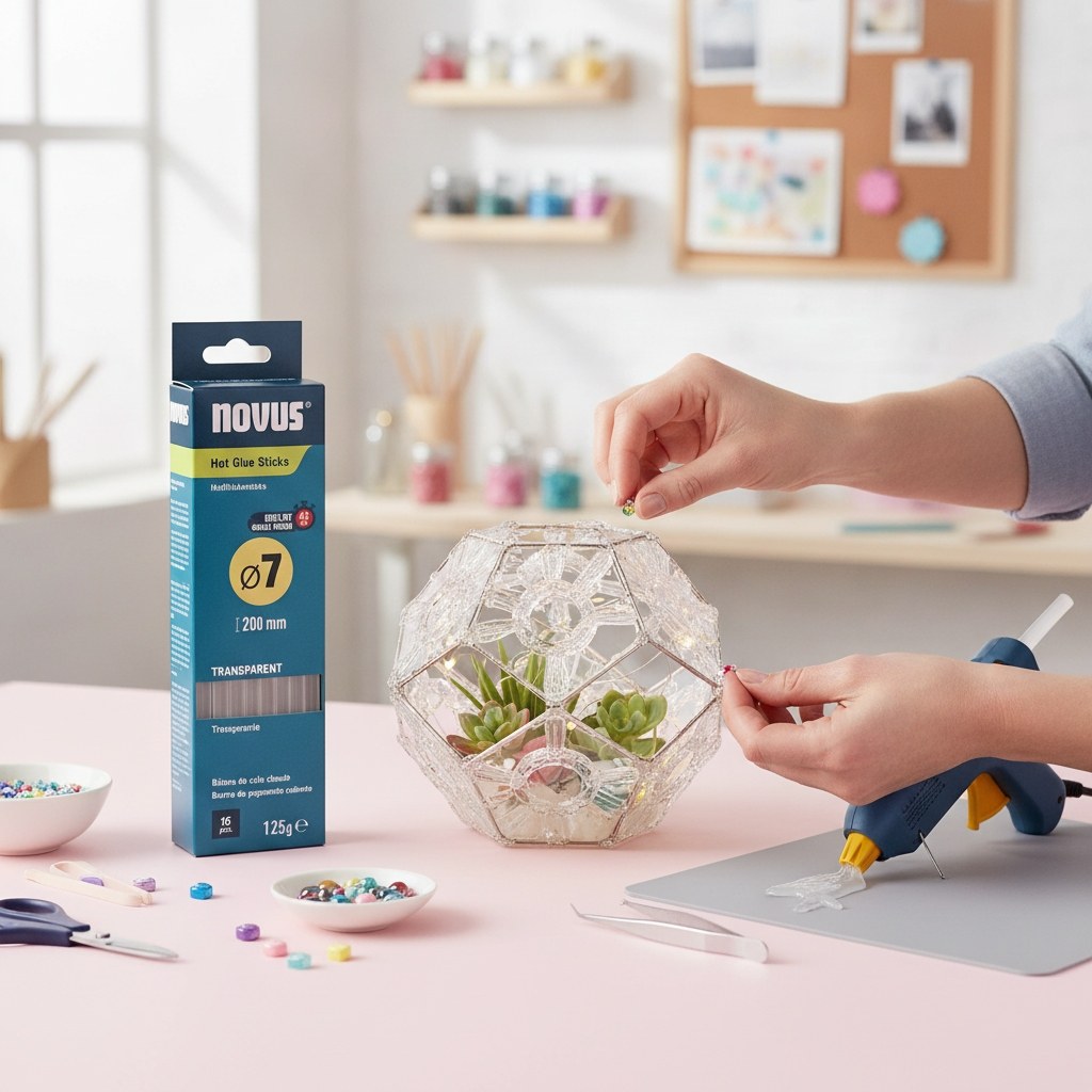 Heißklebesticks transparent 7 mm, 40 Stück per Pack - Kidis Art