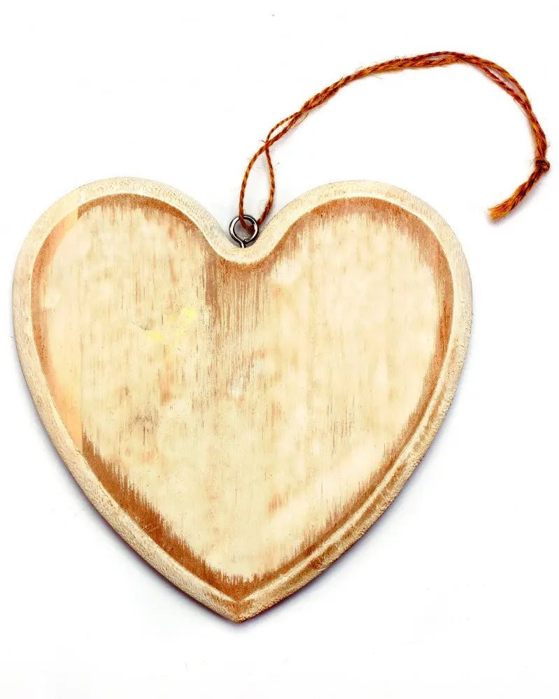 Herz aus Holz 15x14x1,5cm weiss - Kidis Art