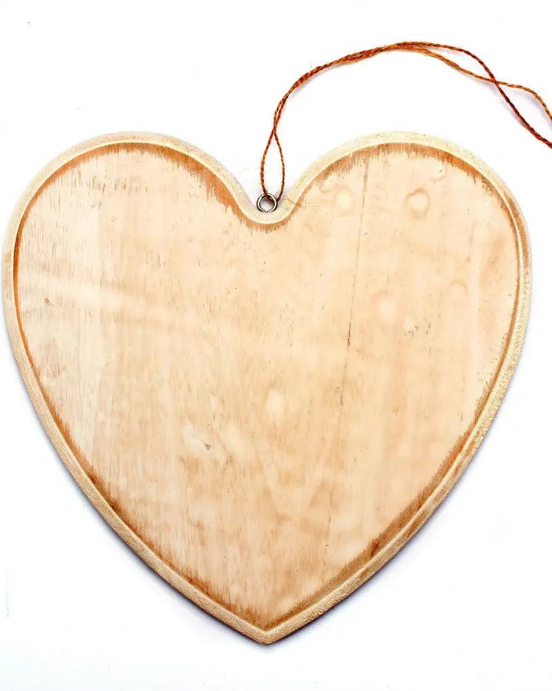 Herz aus Holz 25x23,5x1,5cm weiss - Kidis Art