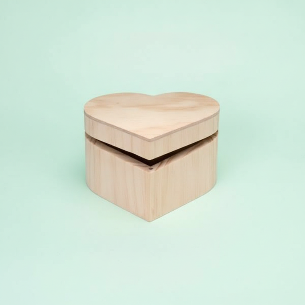 Herz-Box Holz 9x8,5x6cm, FSC - Kidis Art