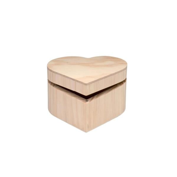 Herz - Box Holz 9x8,5x6cm, FSC - Kidis Art