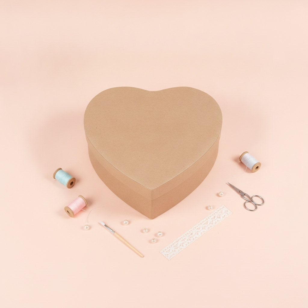 Herz-Box/Pappe 120x120x38mm - Kidis Art