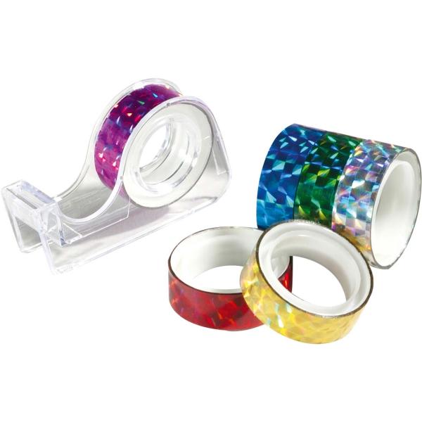 Holographischer Klebefilm 12mmx2m, 6 Rollen, sortiert - Kidis Art