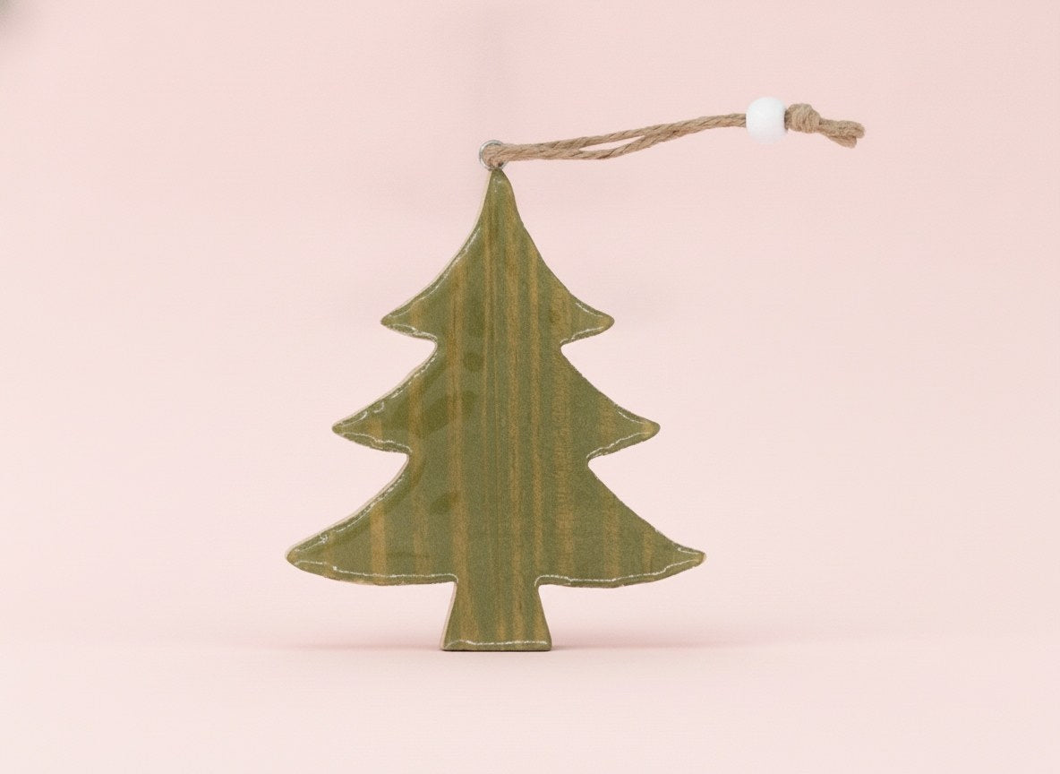 Holz-Baum grün mit Hänger - Kidis Art