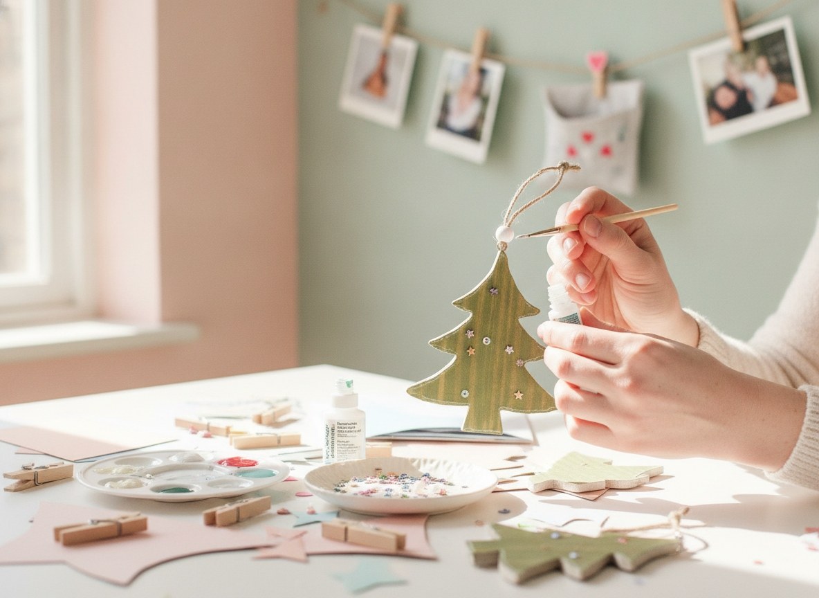 Holz-Baum grün mit Hänger - Kidis Art