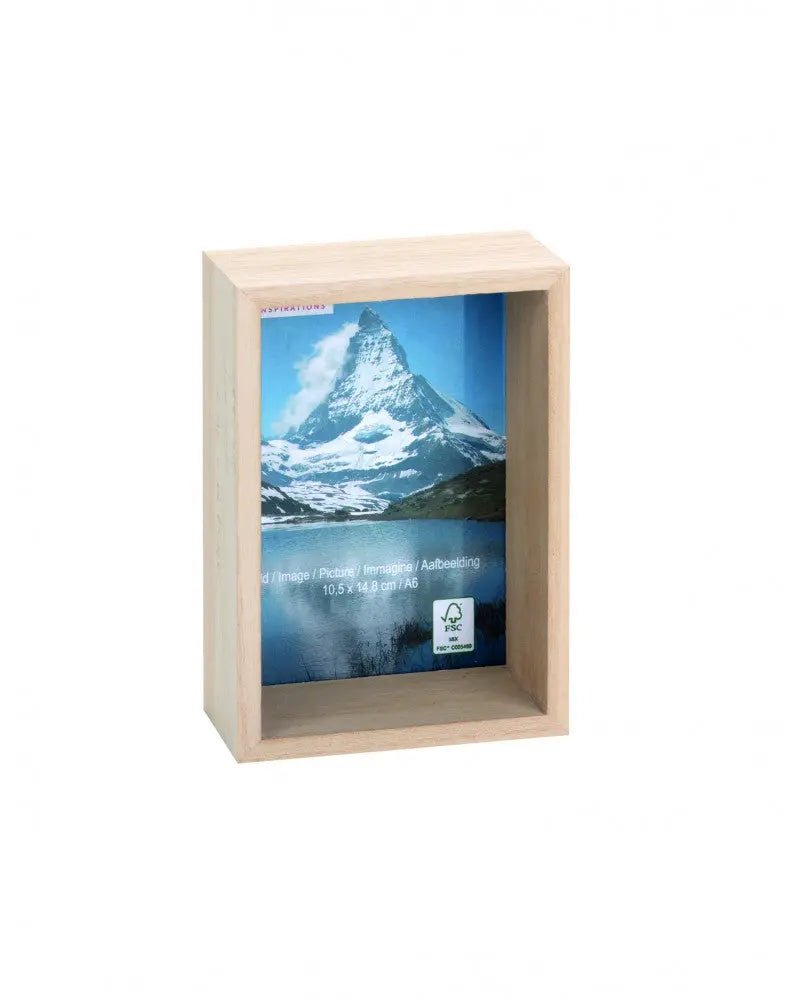 Holz - Bilderrrahmen, 16,4x11,2x6,2cm - Kidis Art