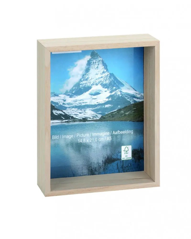 Holz - Bilderrrahmen für DinA4, FSC 31,1x22,4x6,2cm - Kidis Art