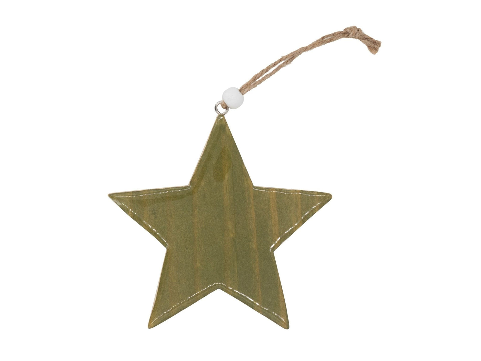 Holz-Stern grün mit Hänger - Kidis Art