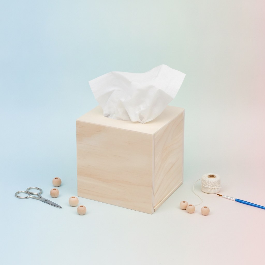 Holz-Tissue-Box 14x12,5x13,5cm - Kidis Art