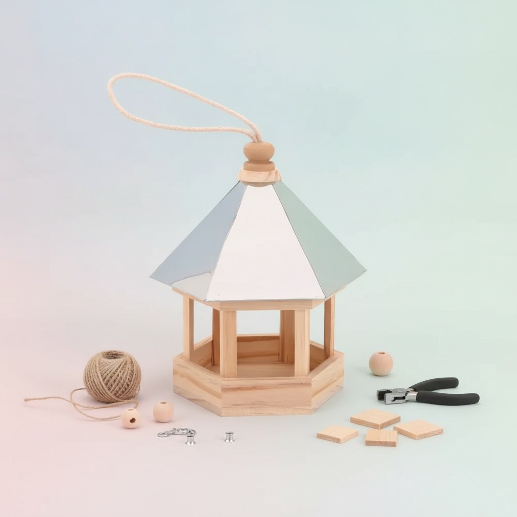Holz-Vogelhaus 19x13,5x24cm, FSC, Kiefernholz NZ - Kidis Art