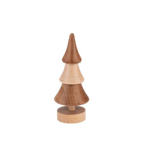 Holzbaum, zweifarbig 4,2x10,5cm, Buche + Sapelli - Kidis Art