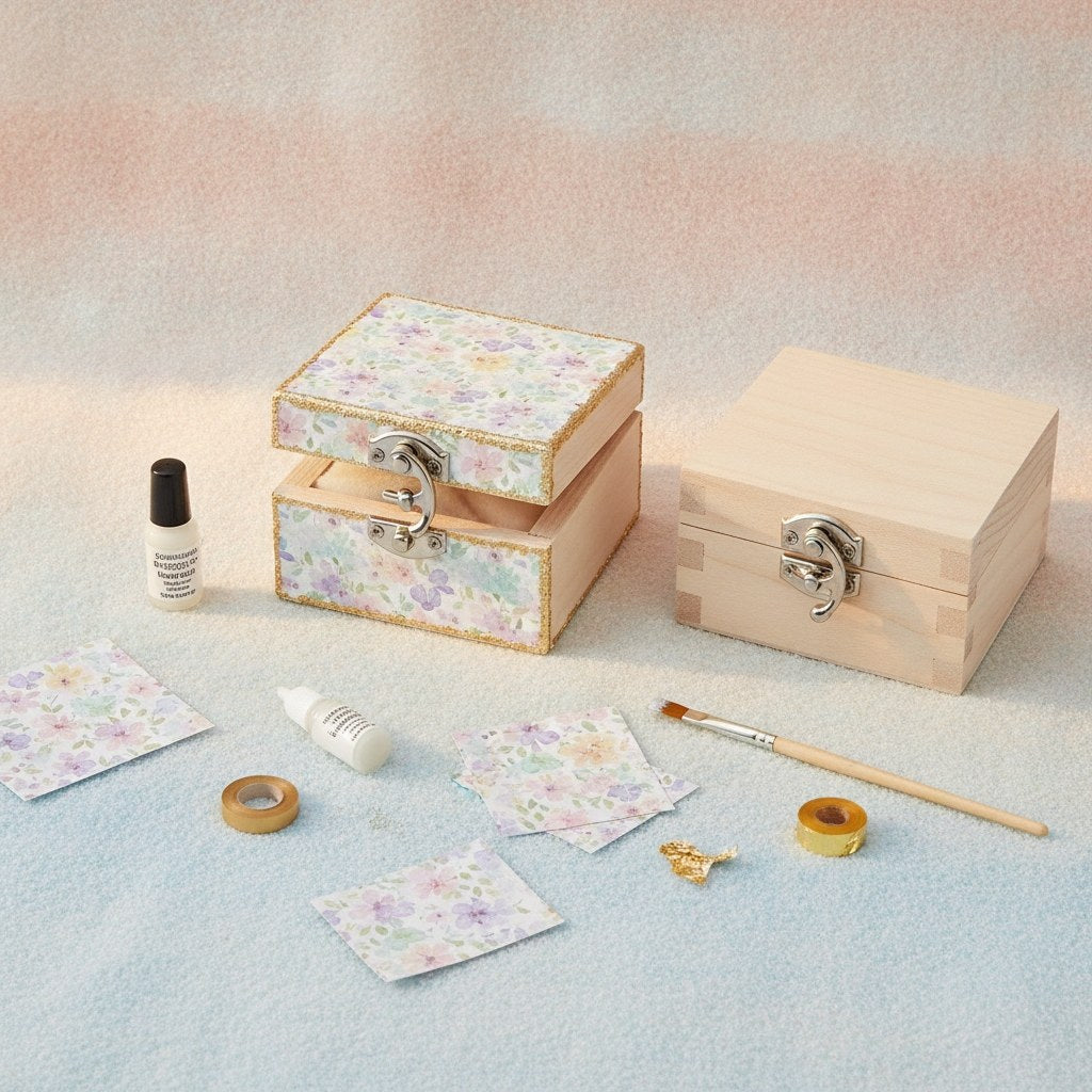 Holzbox quadrt. 7x7x4cm Kiefer NZ FSC - Kidis Art