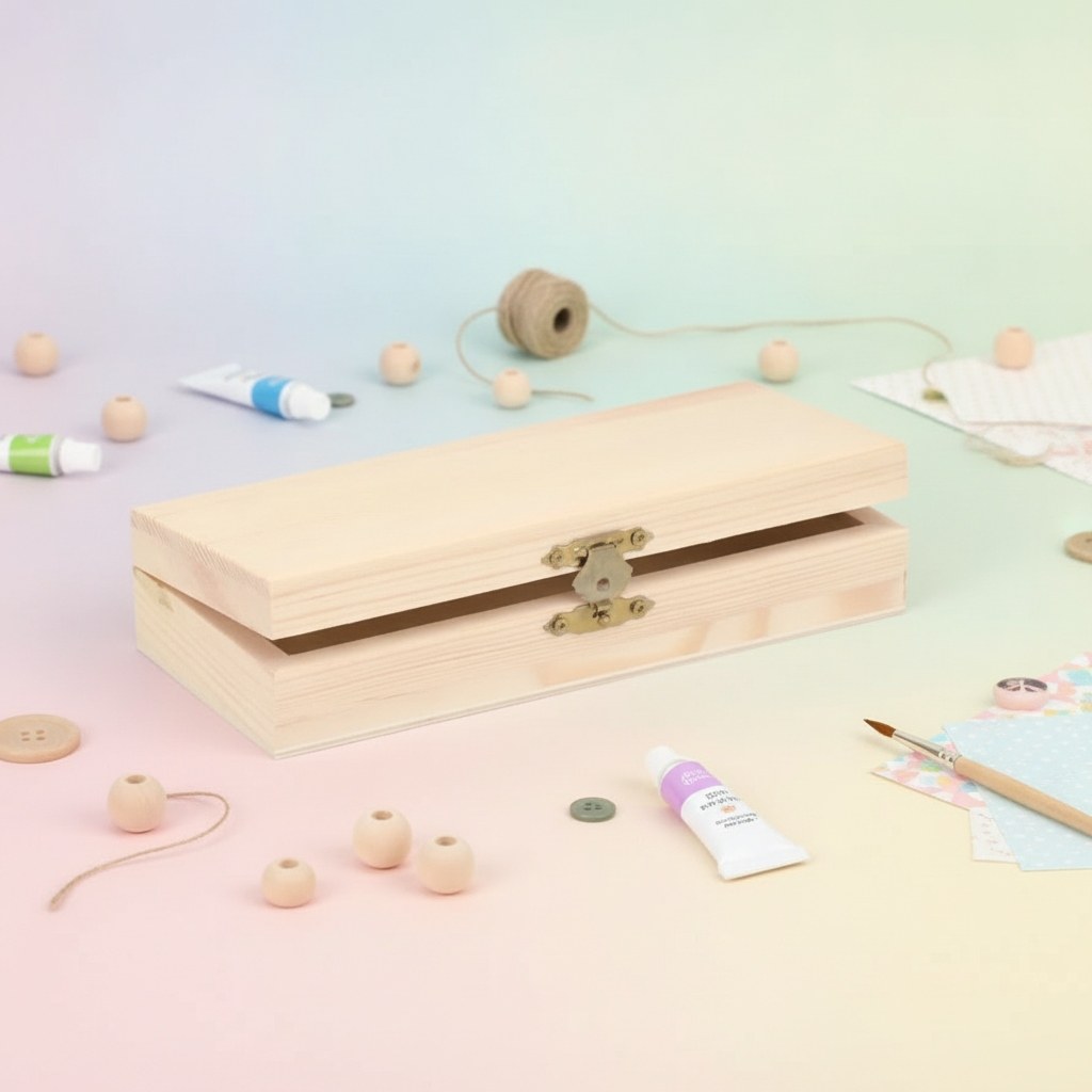 Holzbox recht. 17,5x7,5x3,5cm - Kidis Art