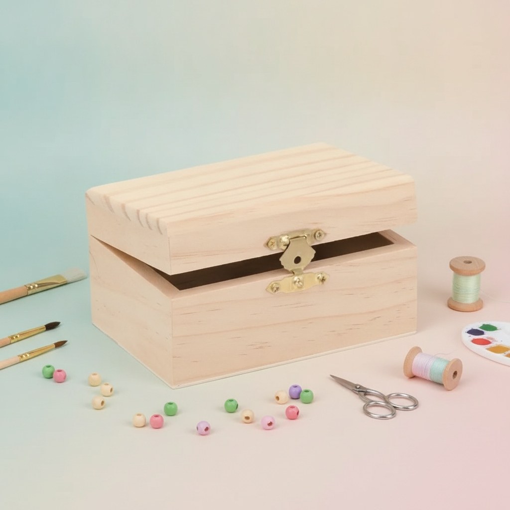 Holzbox rechteckig 11,5x8x6cm - Kidis Art