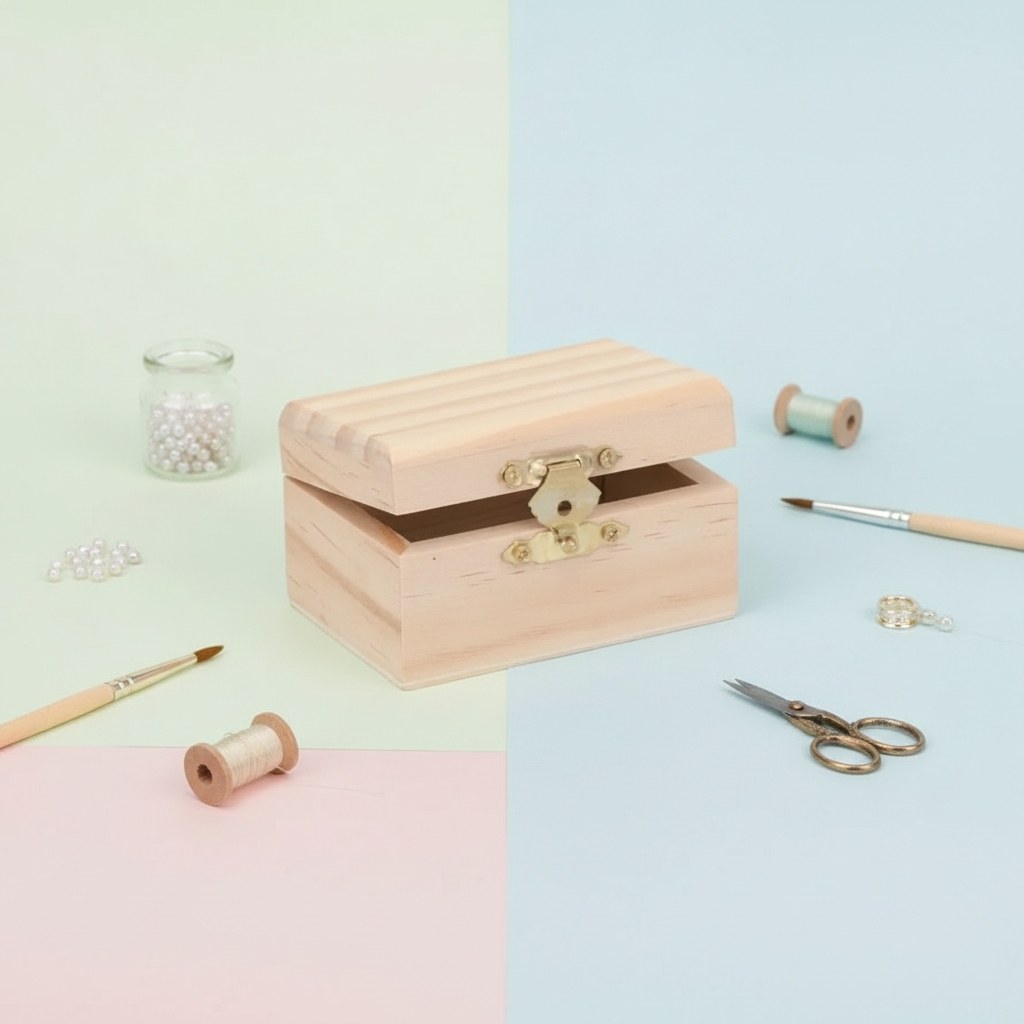 Holzbox rechteckig 8x5,5x4,5cm - Kidis Art