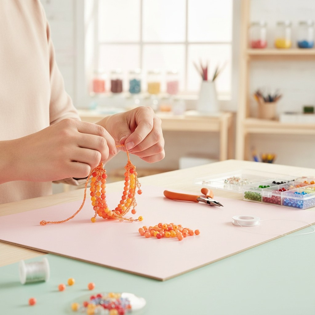 Holzperle 12mm 28St orange-mix - Kidis Art