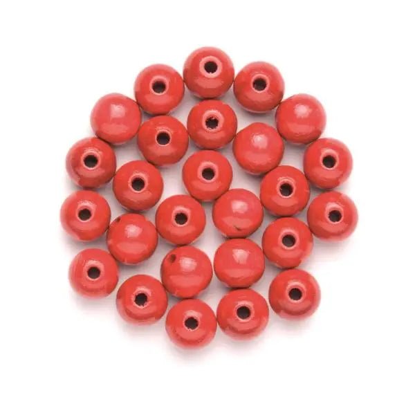 Holzperle 4mm 155St karminrot - Kidis Art