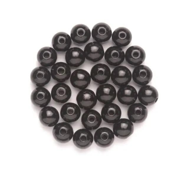 Holzperle 6mm 118St schwarz - Kidis Art