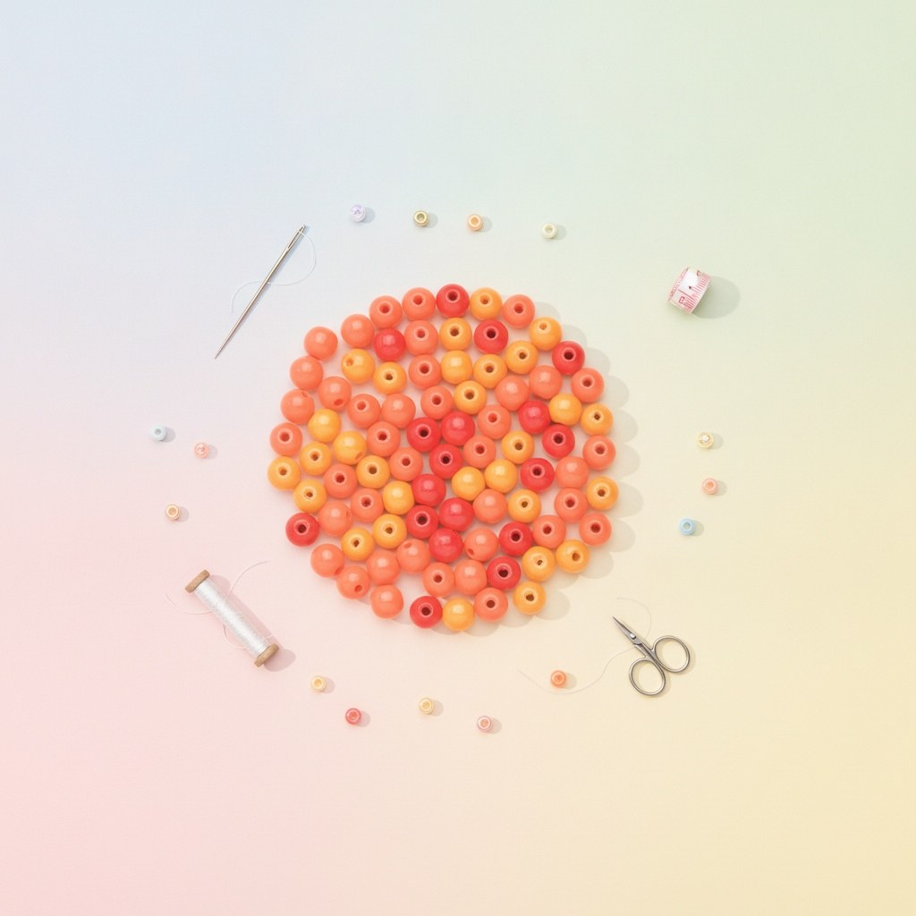 Holzperle 8mm 80St orange-mix - Kidis Art