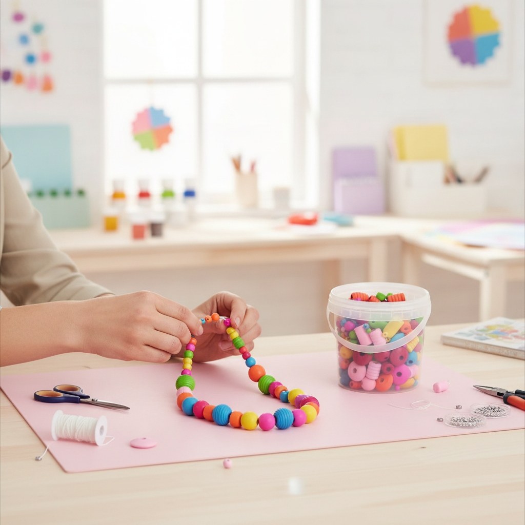 Holzperlen Formenmix bunt 250g - Kidis Art