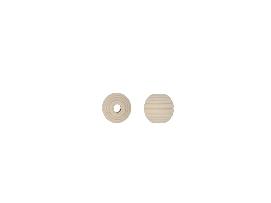 Holzperlen gerillt, 20mm, 9St. - Kidis Art