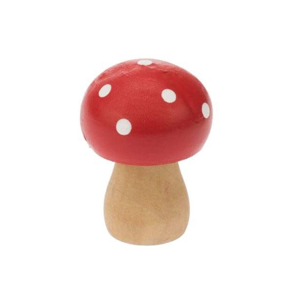 Holzpilz, rund, 4,5x3cm 2St Schima Holz, FSC - Kidis Art