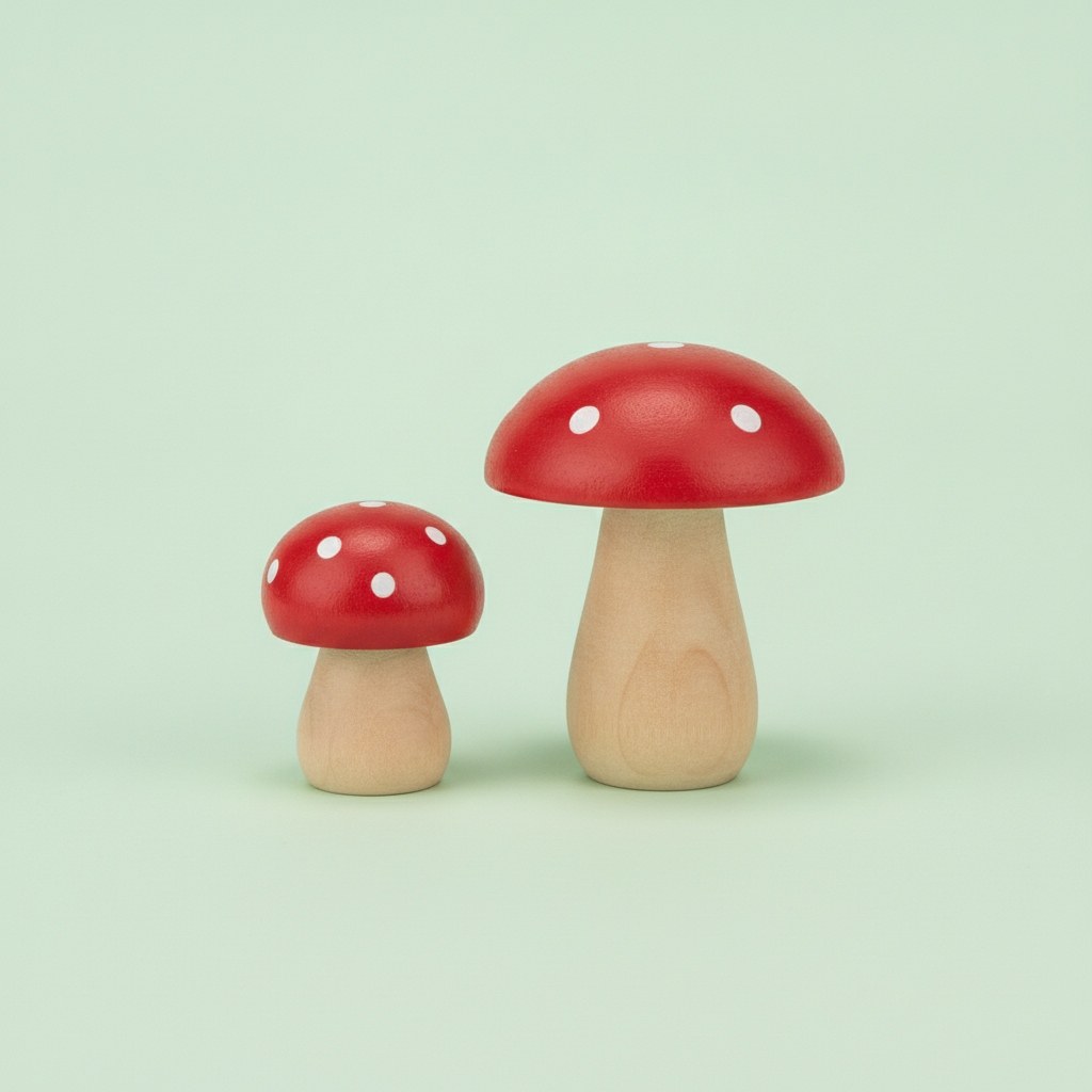 Holzpilz, spitz, 4,5x3cm 2St Schima Holz, FSC - Kidis Art
