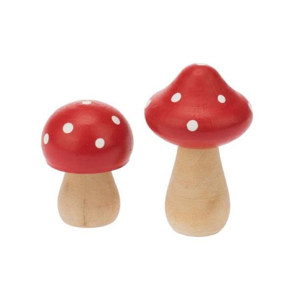 Holzpilz, spitz, 4,5x3cm 2St Schima Holz, FSC - Kidis Art