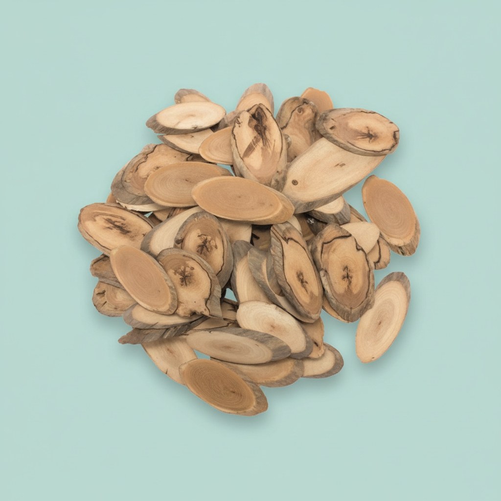 Holzscheiben, oval, 350g sort. 5-12cm - Kidis Art