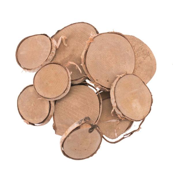 Holzscheiben, rund, 350g sort Birken - Kidis Art