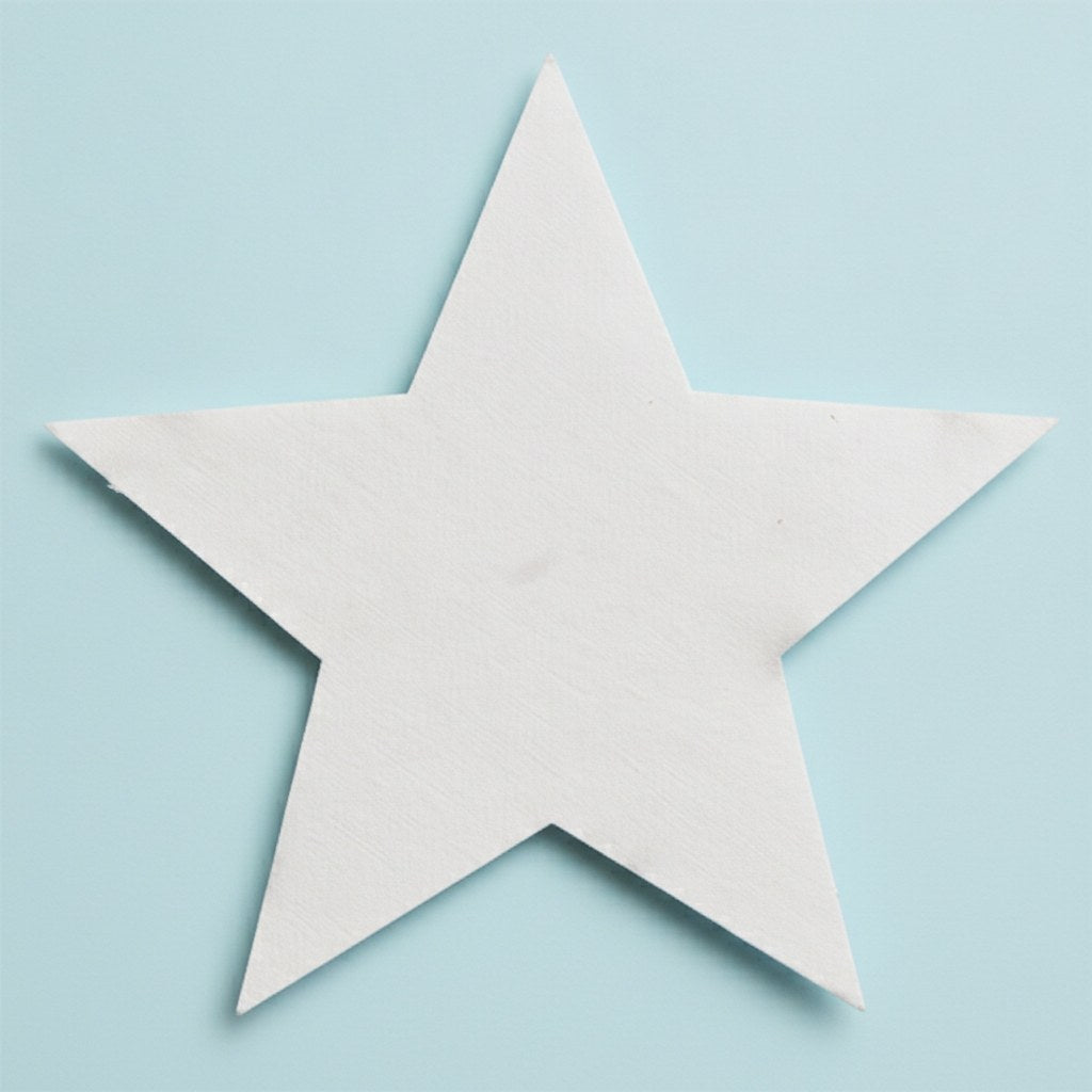 Holzstreuteile Stern, weiss 4St, 7x7x0,2cm - Kidis Art