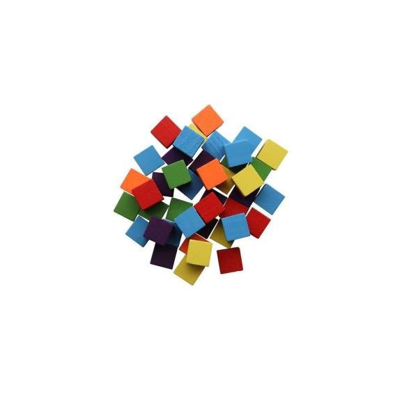Holzwürfel 15mm 42St farbig FSC - Kidis Art