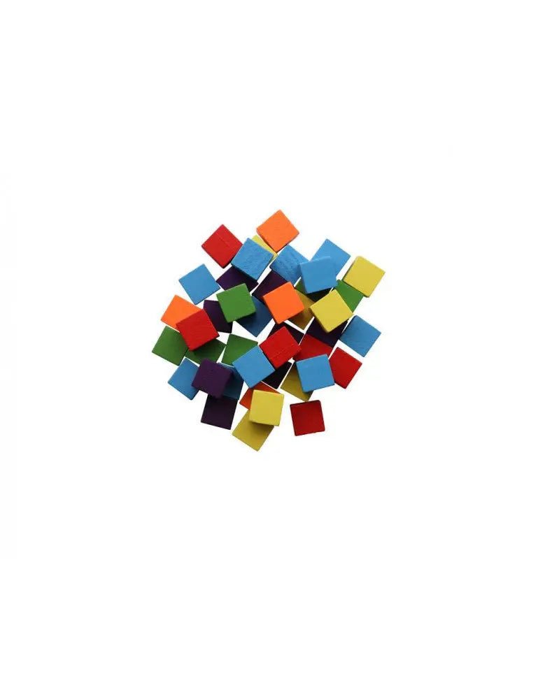 Holzwürfel 15mm 42St farbig - Kidis Art
