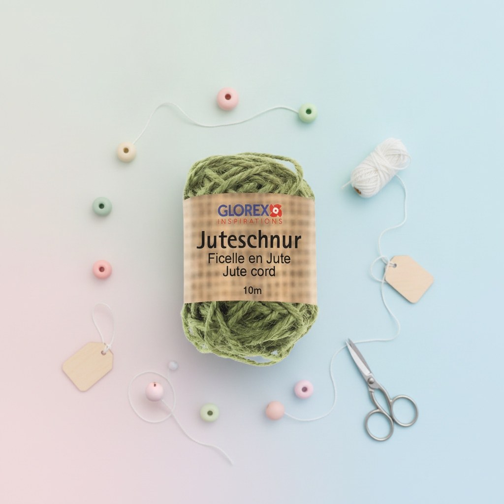 Juteschnur 10m hellgrün - Kidis Art