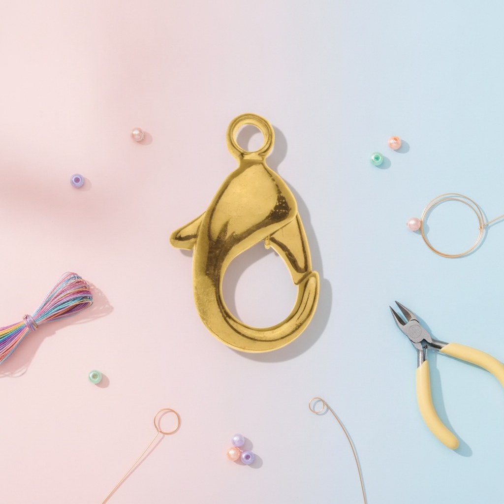 Karabiner 2St, 12mm goldfarben - Kidis Art