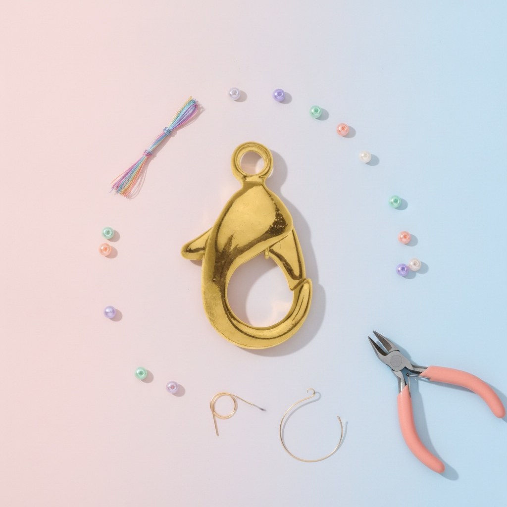 Karabiner 4St, 15mm goldfarben - Kidis Art