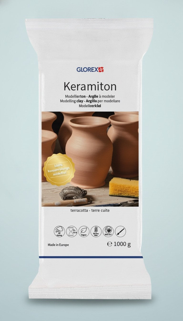 Keramiton, terracotta 1000g 100% ohne Konservierungsstoffe - Kidis Art