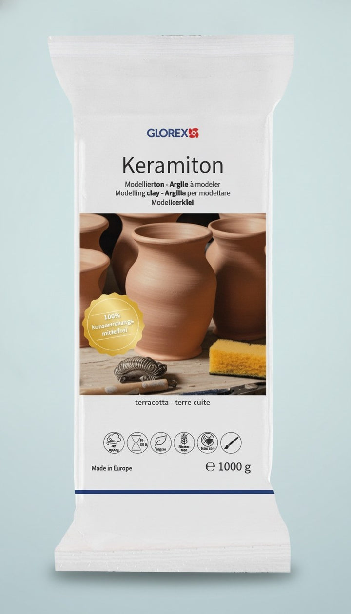 Keramiton, terracotta 1000g 100% ohne Konservierungsstoffe - Kidis Art
