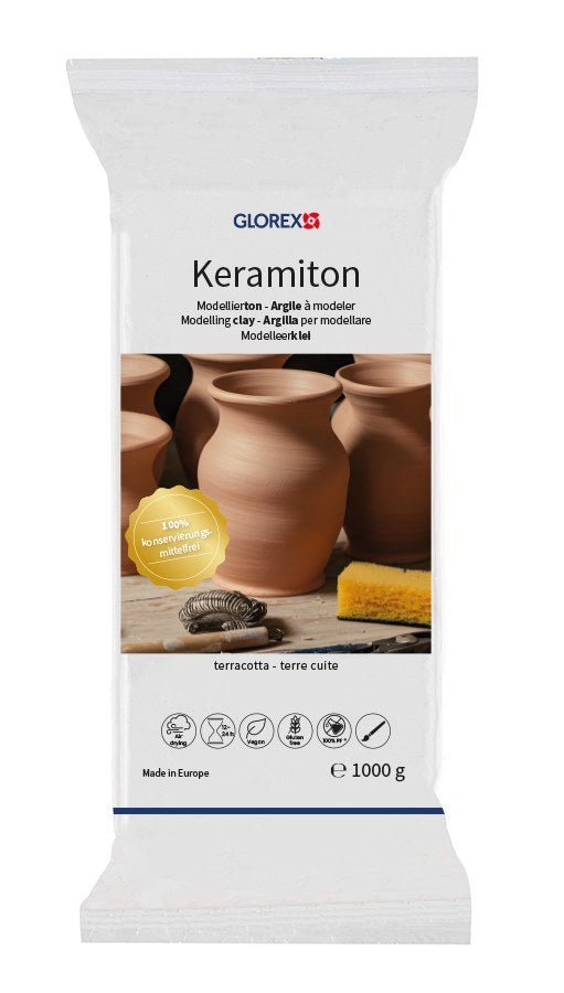 Keramiton, terracotta 1000g 100% ohne Konservierungsstoffe - Kidis Art